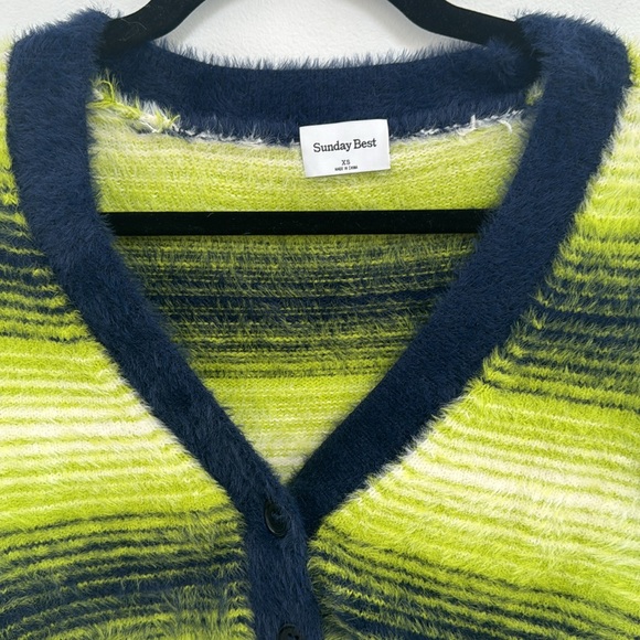 Aritzia Sundays Best striped cropped cardigan - Picture 4 of 6